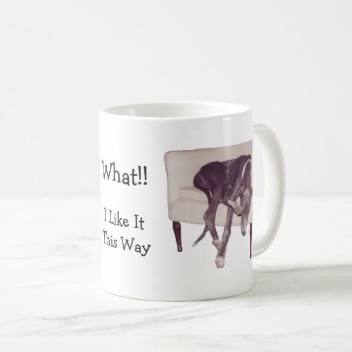 Greyhound Sleeping In Chair Funny  Coffee Mug