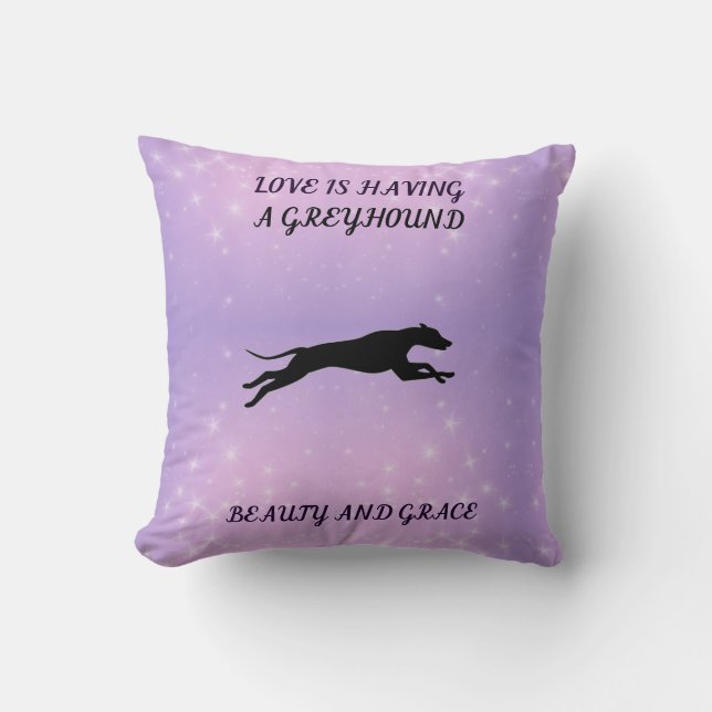 GREYHOUND throw pillow. Pillow (Front)