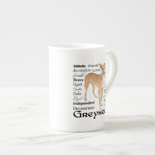 Greyhound Traits Bone China Mug