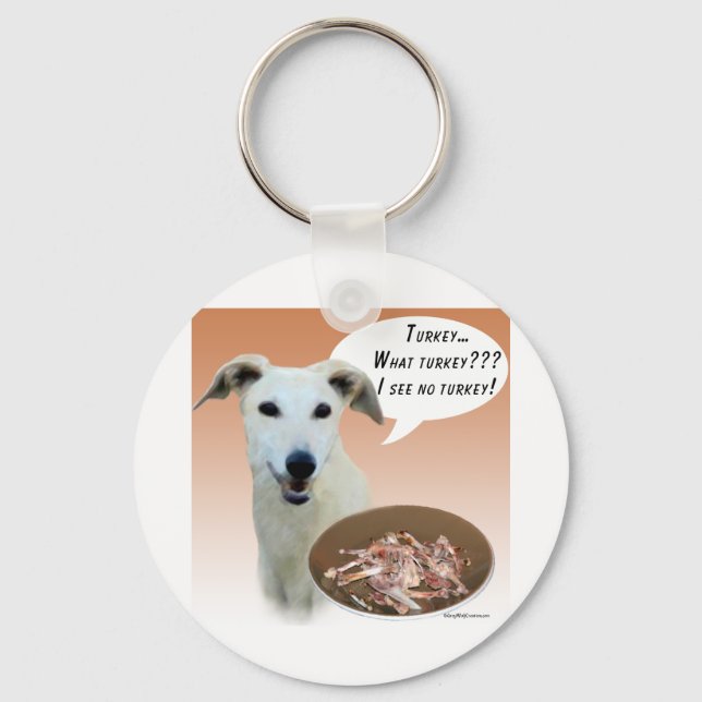 Greyhound Turkey Keychain (Front)