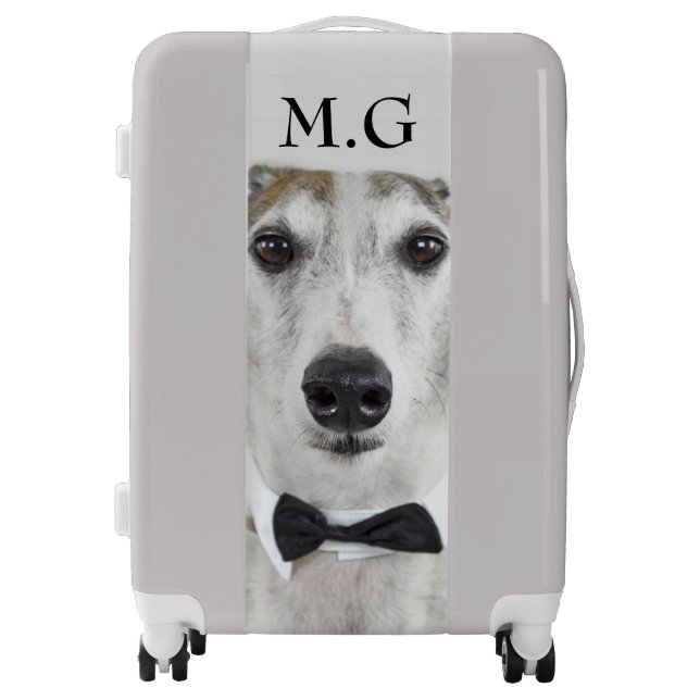 Greyhound Tuxedo Photo Luggage (Front)