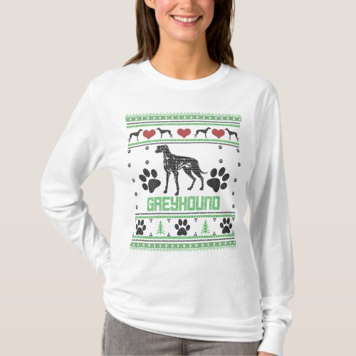 Greyhound ugly holiday sweater pattern