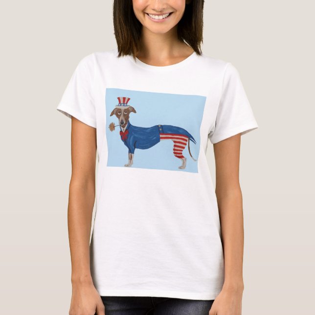 Greyhound Uncle Sam T-Shirt (Front)