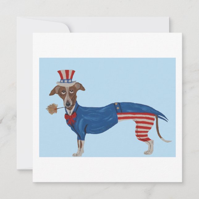 Greyhound Uncle Sam Thank You Card (Front)