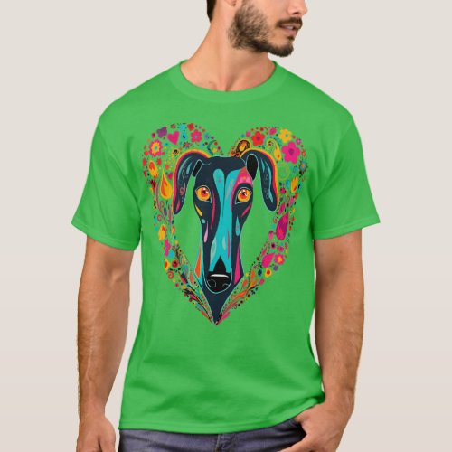 Greyhound Valentine Day T_Shirt