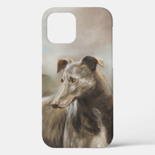 Greyhound vintage oil painting iPhone 12 case
