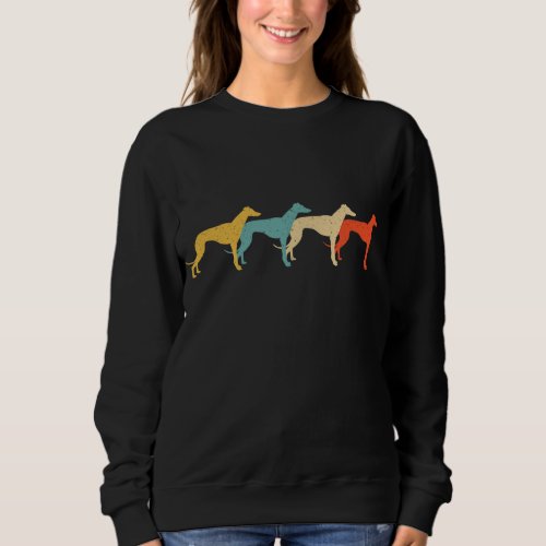 Greyhound Vintage Retro Dog Pet Racer Lover 60s 70 Sweatshirt