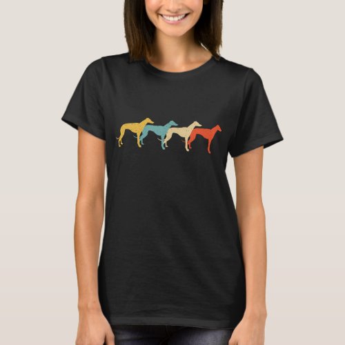 Greyhound Vintage Retro Dog Pet Racer Lover 60s 70 T_Shirt