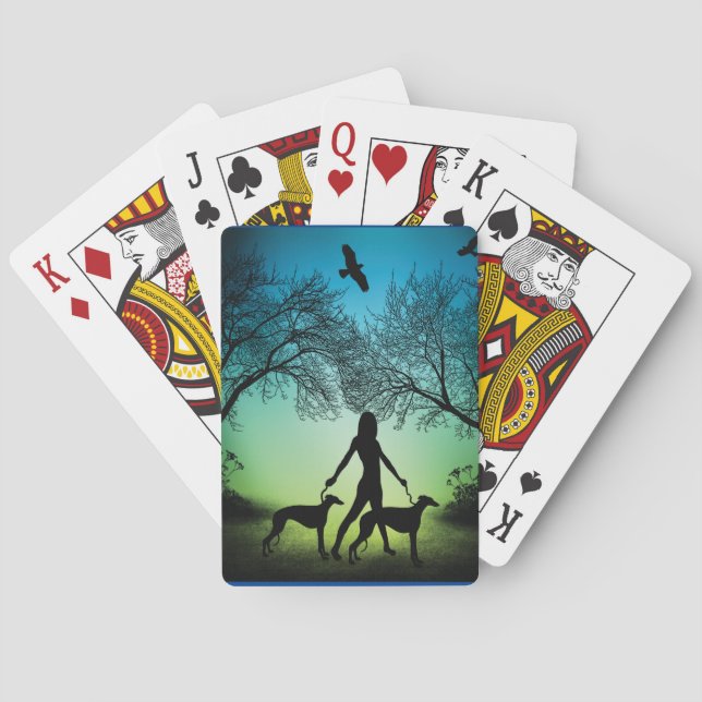 Greyhound Walks Poker Cards (Back)