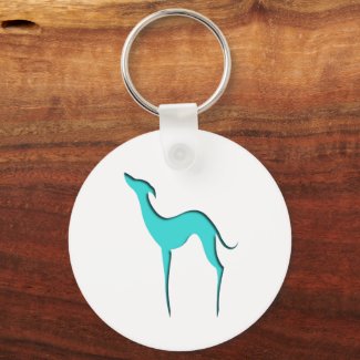 Greyhound Whippet dog turquoise blue silhouette
