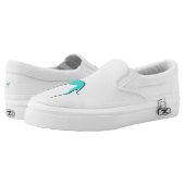 Greyhound Whippet dog turquoise blue silhouette Slip-On Sneakers (Pair)