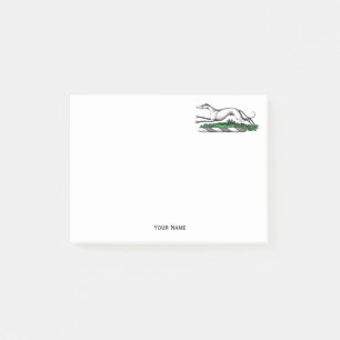 Greyhound Whippet Running Heraldic Crest Emblem Post-it Notes