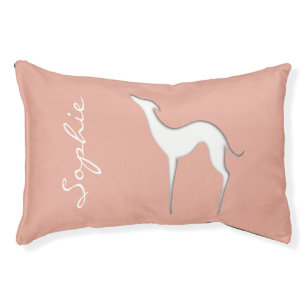 Greyhound Whippet silhouette elegant Dog's name Pet Bed