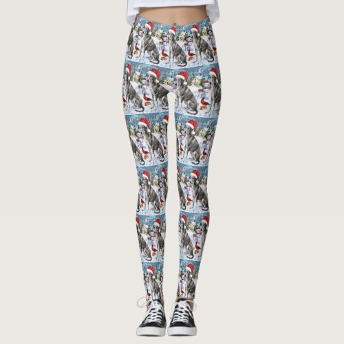 Greyhound Winter Wonderland Christmas Joy Leggings