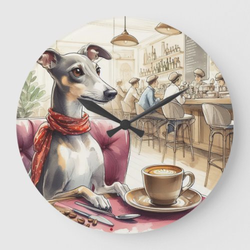 Greyhounds Coffee Time wall clock