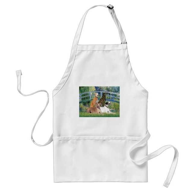 Greyhounds (four) - Bridge Adult Apron (Front)