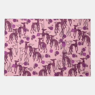 Greyhounds Garden Artwork Greyhound Roses Doormat