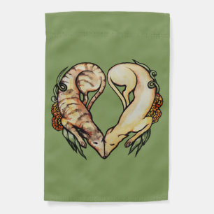 Greyhounds Heart Garden Flag