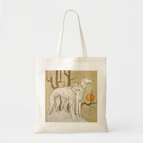 Greyhounds in Winter by Marjorie Miller Tote Bag
