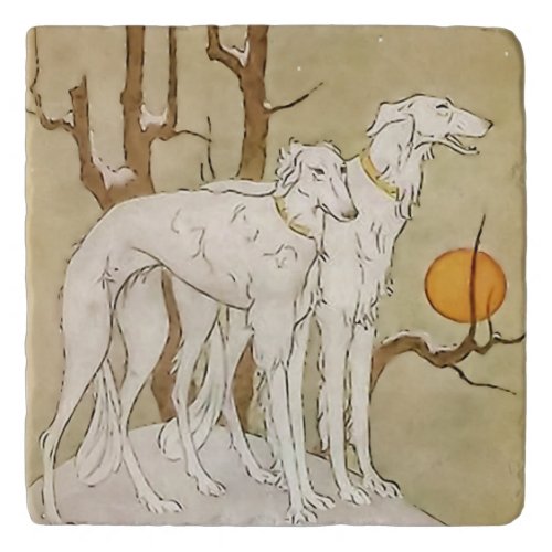 âœGreyhounds in Winterâ by Marjorie Miller Trivet