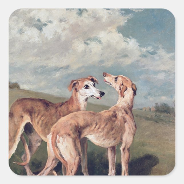 Greyhounds Square Sticker (Front)