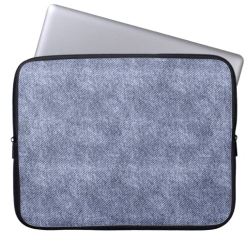 Greyish Blue Denim Pattern Laptop Sleeve