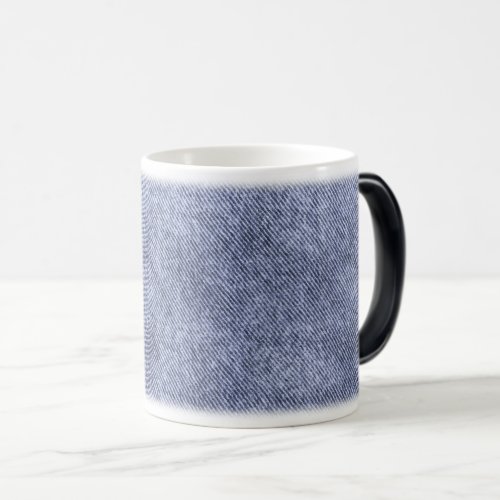 Greyish Blue Denim Pattern Magic Mug