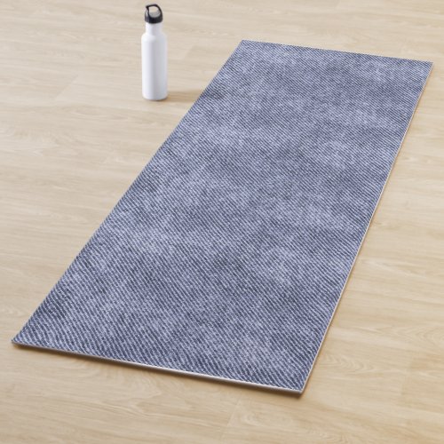 Greyish Blue Denim Pattern Yoga Mat