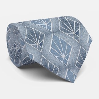 Greyish blue white diamonds Art Deco pattern