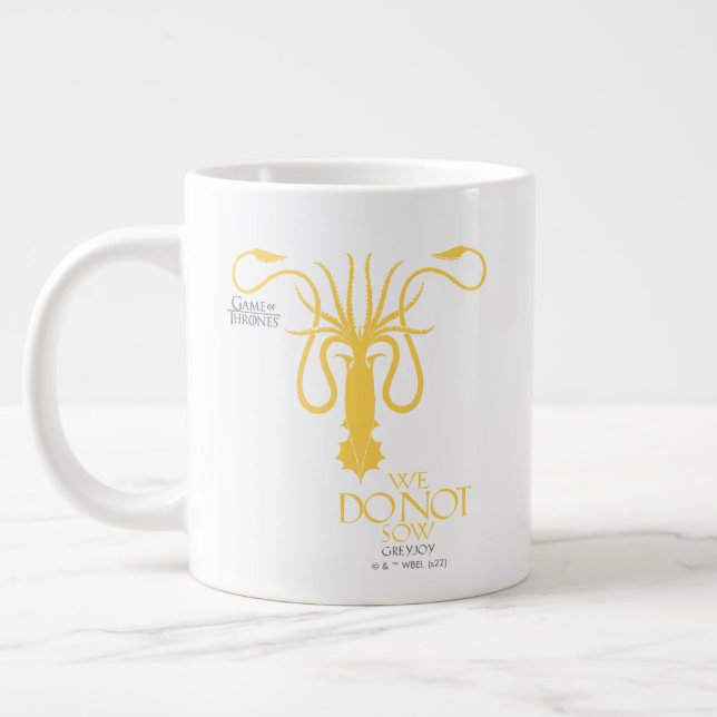 Greyjoy Sigil - We Do Not Sow Giant Coffee Mug (Left)
