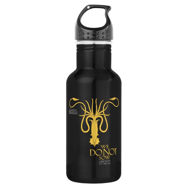 Greyjoy Sigil - We Do Not Sow Stainless Steel Water Bottle (Front)
