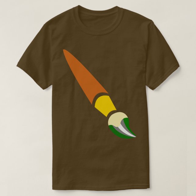 Greyromantic Paintbrush Pride Flag T-Shirt (Design Front)