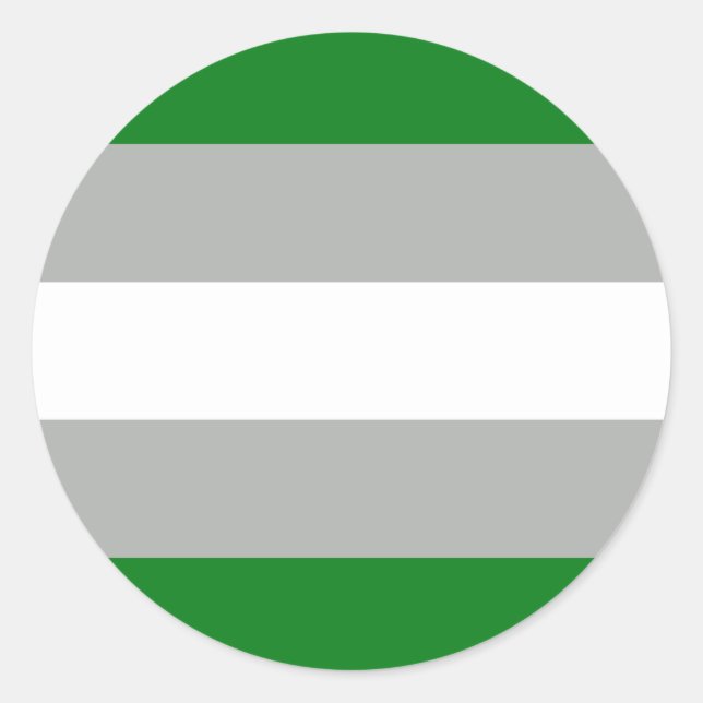 Greyromantic Pride Flag Classic Round Sticker (Front)
