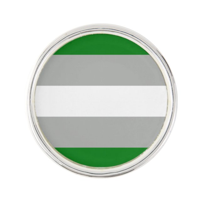 Greyromantic Pride Flag Lapel Pin (Front)