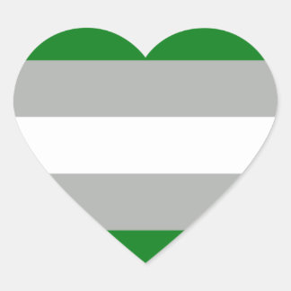 Greyromantic Pride Heart Sticker