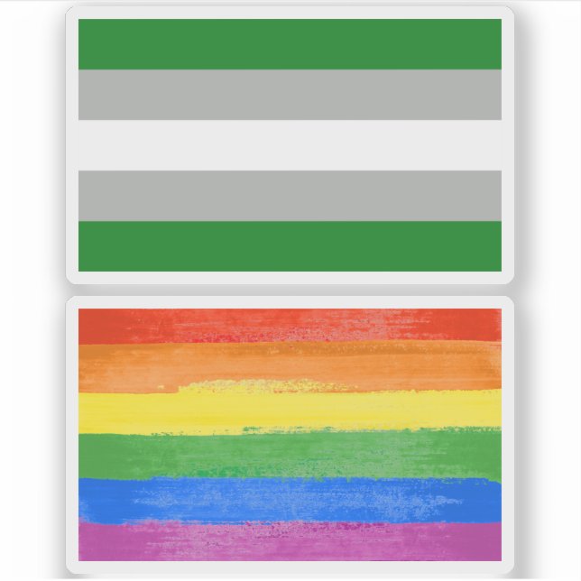 Greyromantic Pride Sticker (Front)