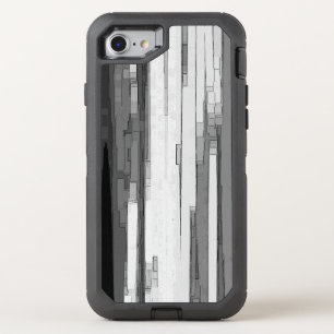 Greyscale Abstract B&W Art  OtterBox Defender iPhone SE/8/7 Case