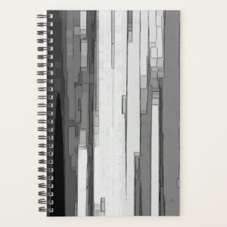 Greyscale Abstract B&W Art Planner