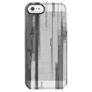 Greyscale Abstract B&W Art Clear iPhone SE/5/5s Case