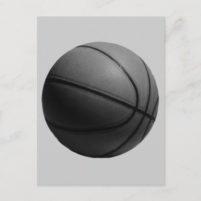 Greyscale Basketball Postcard (Front)