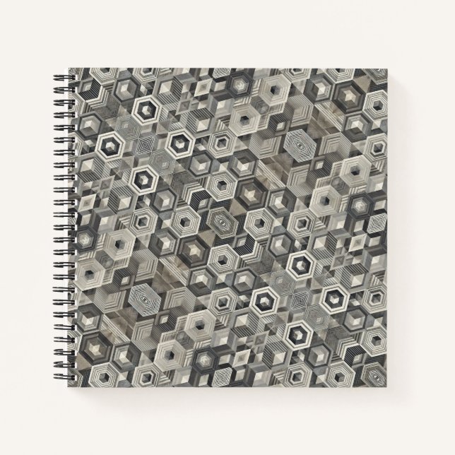 Greyscale Geometrics Notebook (Front)