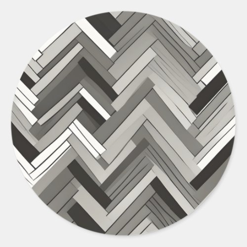 Greyscale Herringbone Sticker