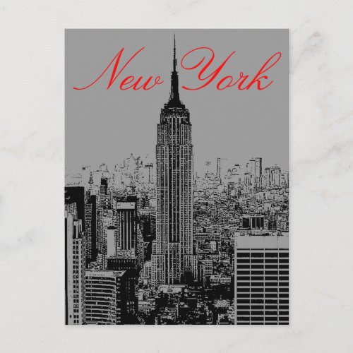 Greyscale New York City Post Card