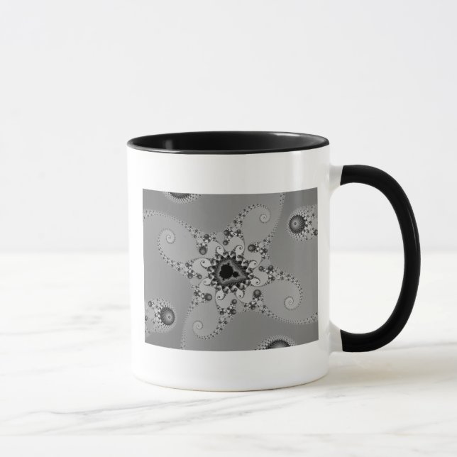 Greyscale Octopuses Mug (Right)