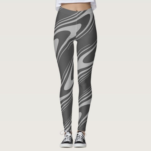 greyscale seamless pattern design on women legging