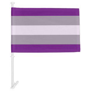 Greysexual Pride Car Flag