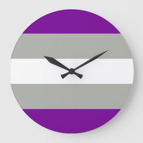 Greysexual Pride Flag  Large Clock