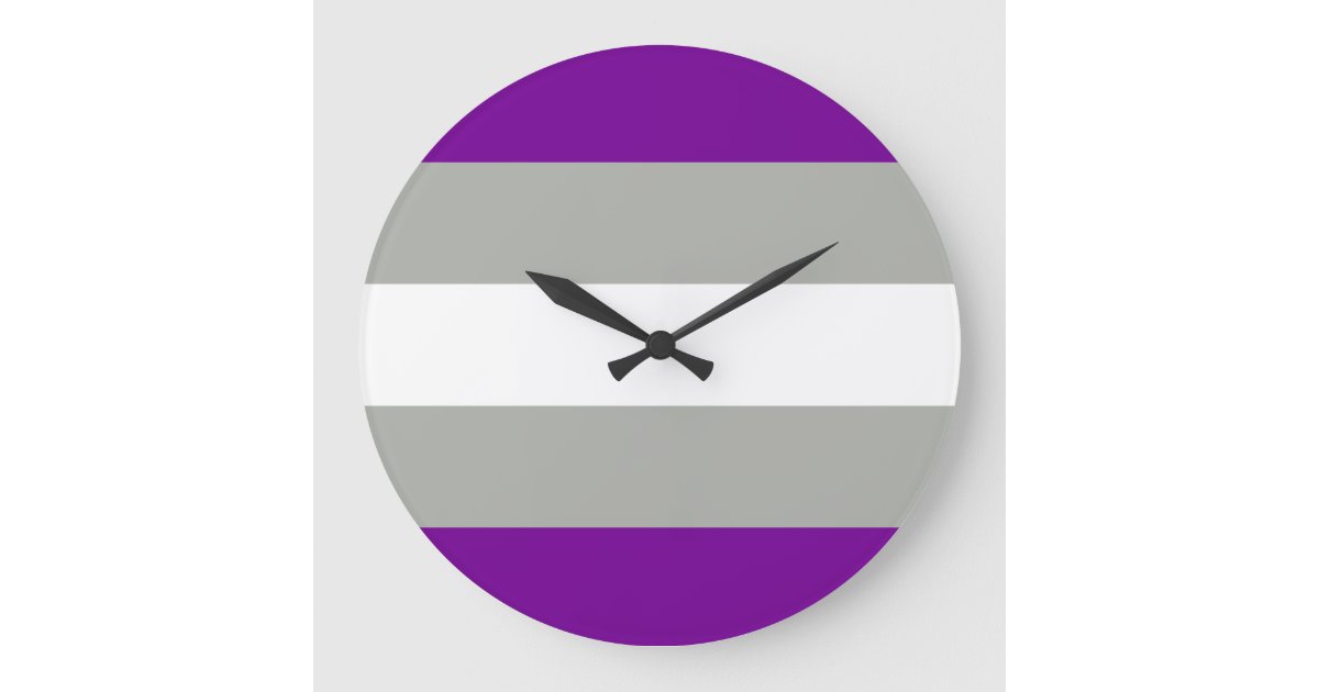 Greysexual Pride Flag Large Clock Zazzle 2292