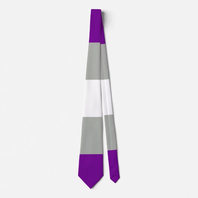 Greysexual Pride Flag  Neck Tie (Front)