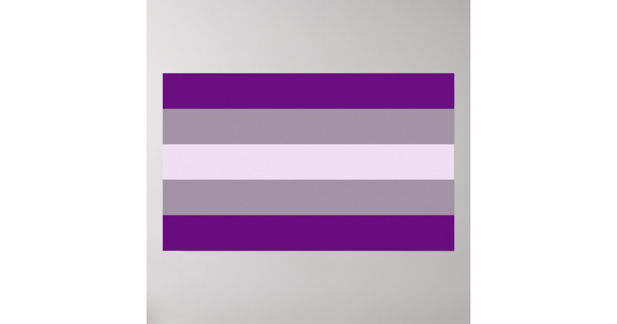 Greysexual Pride Poster Zazzle 1812